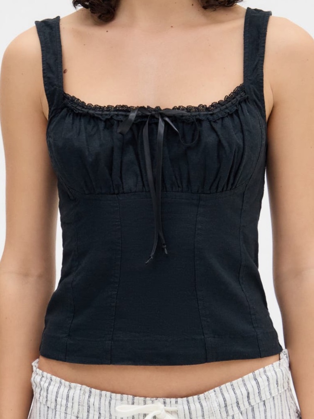 BDG Urban Outfitters Prairie Linen Blend Camisole